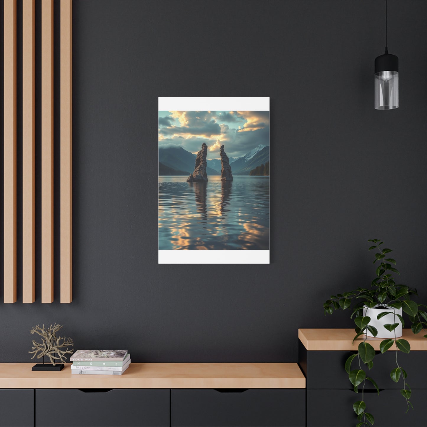 Premium Lake Canvas Print: Tranquil Waters Wall Decor