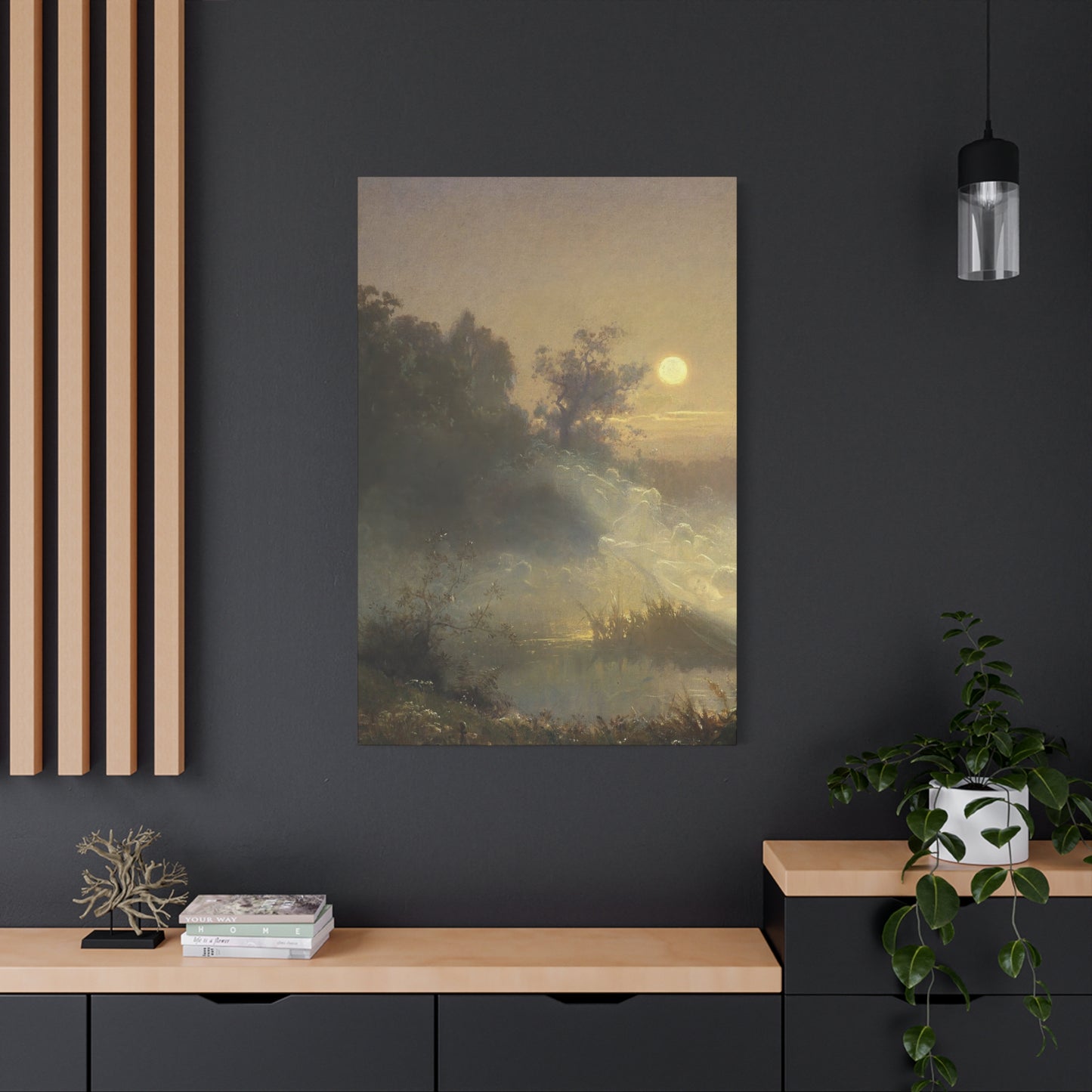 Dark Foggy Moonlit Wall Art & Canvas Prints
