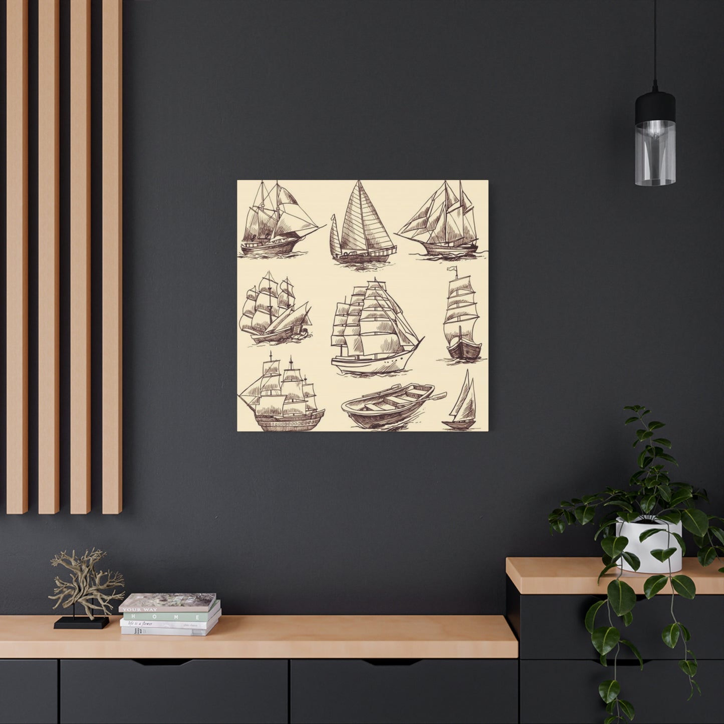 Ship Sailing Painting Wall Art & Canvas Prints