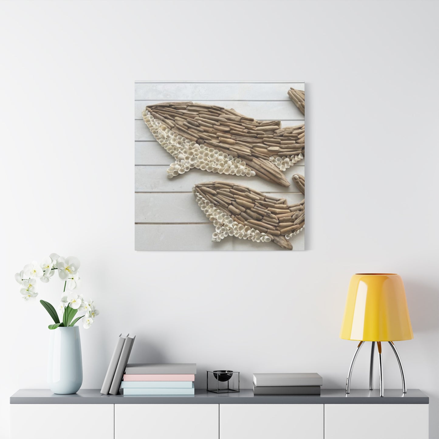 Driftwood Whales Wall Art & Canvas Prints