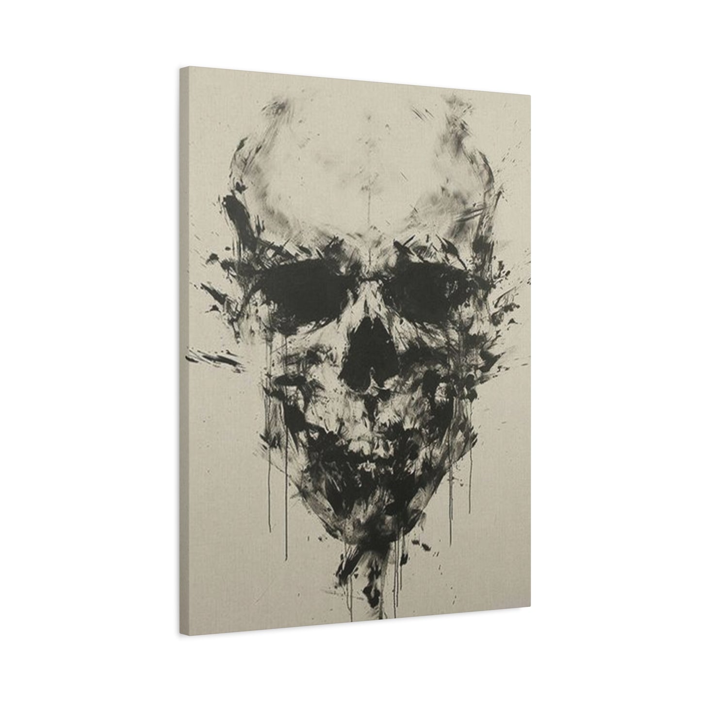 Skull Charcoal Drawing Wall Art & Canvas Prints