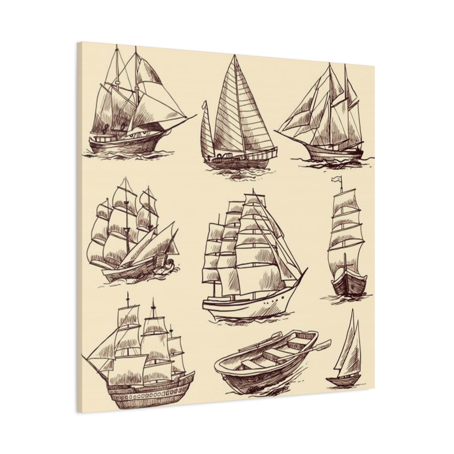 Ship Sailing Painting Wall Art & Canvas Prints