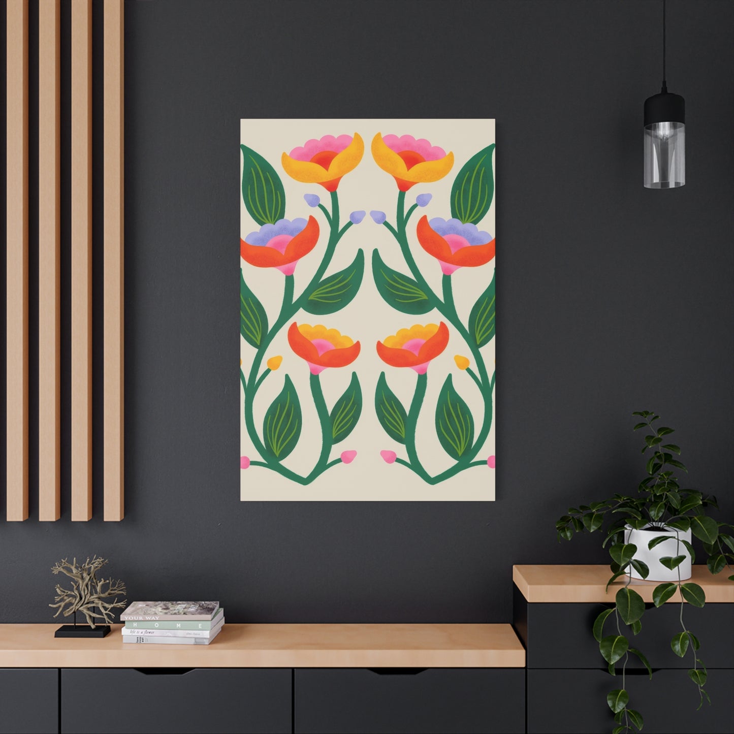 Symmetric Colorful Flowers Wall Art & Canvas Prints
