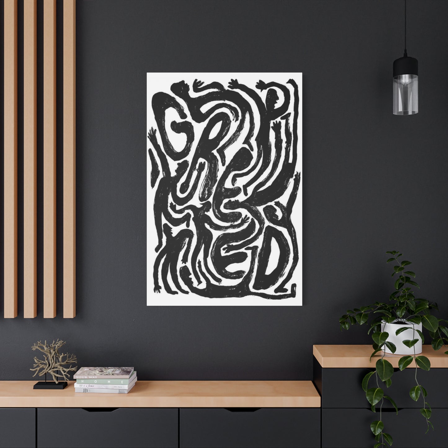 Black & White Greed Wall Art & Canvas Prints