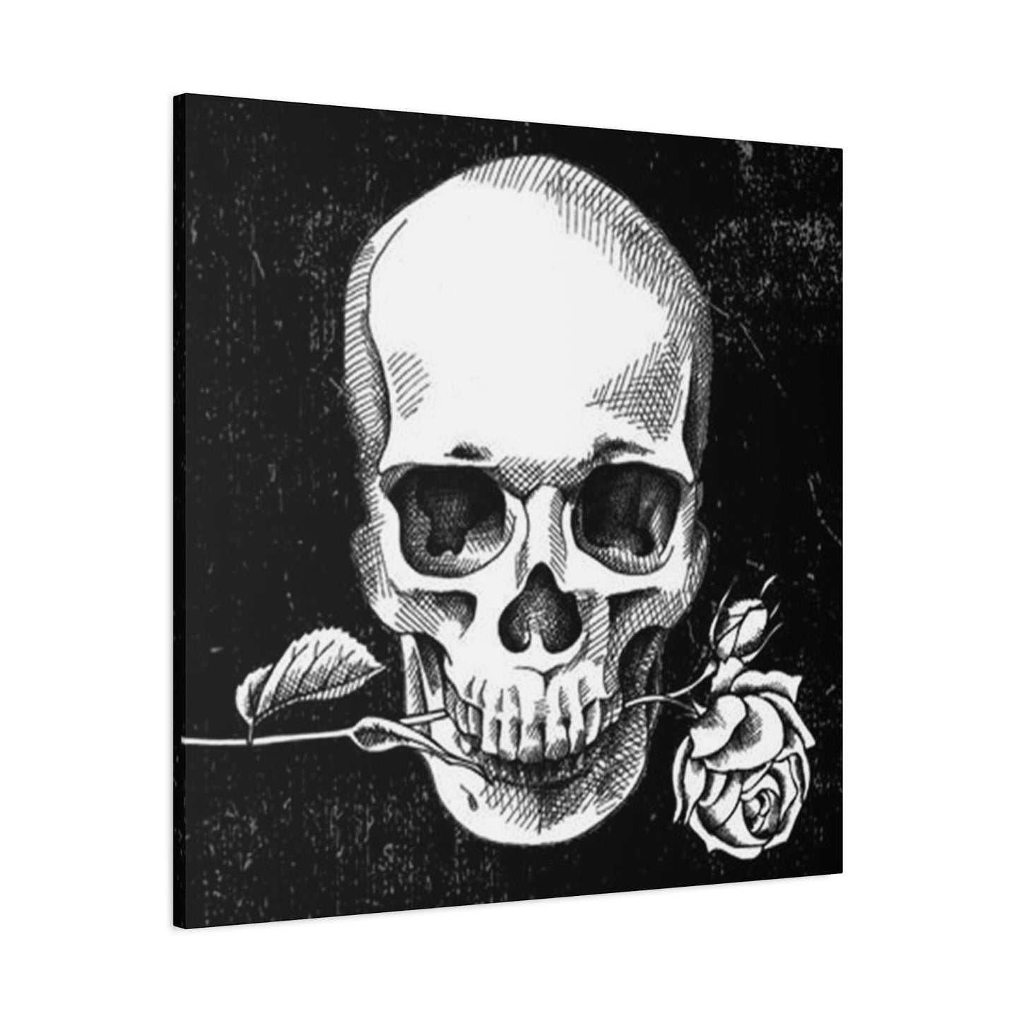 Rose In Skull Mouth Wall Art & Canvas Prints