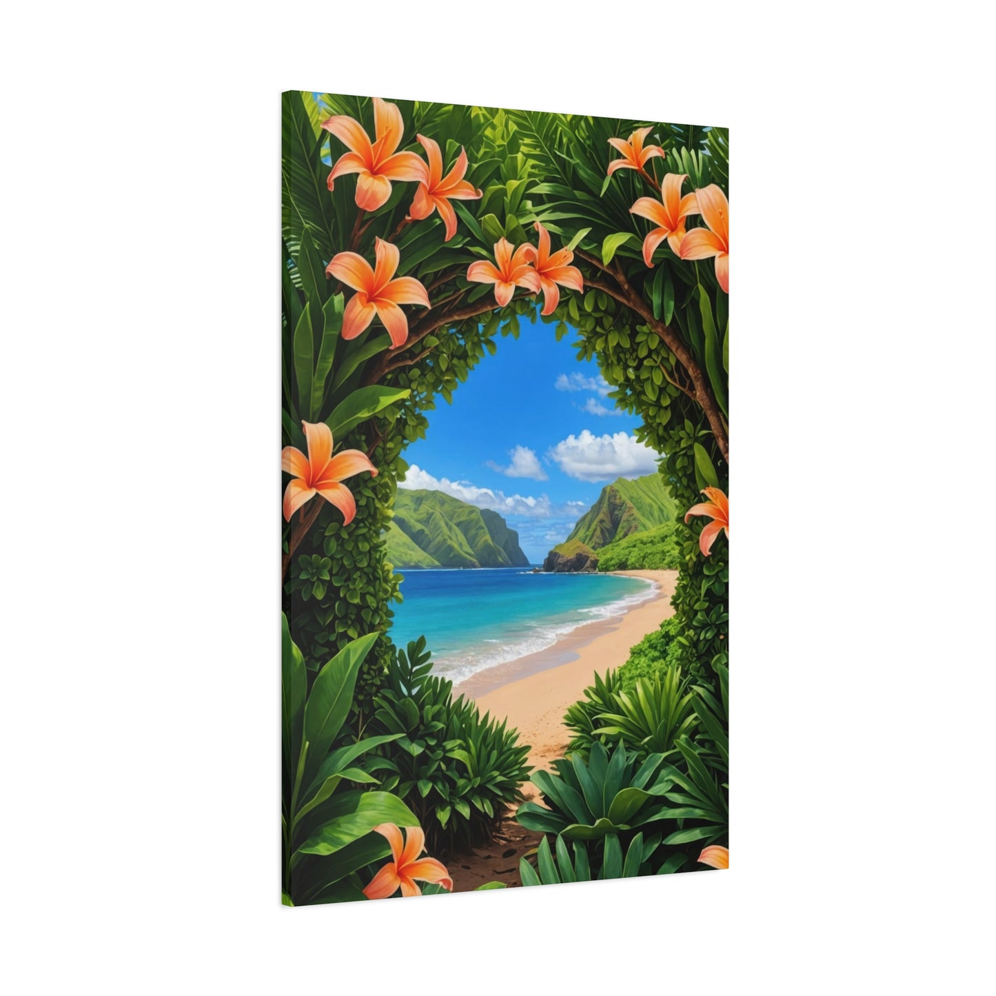 Hawaii Flower Frame Wall Art & Canvas Prints