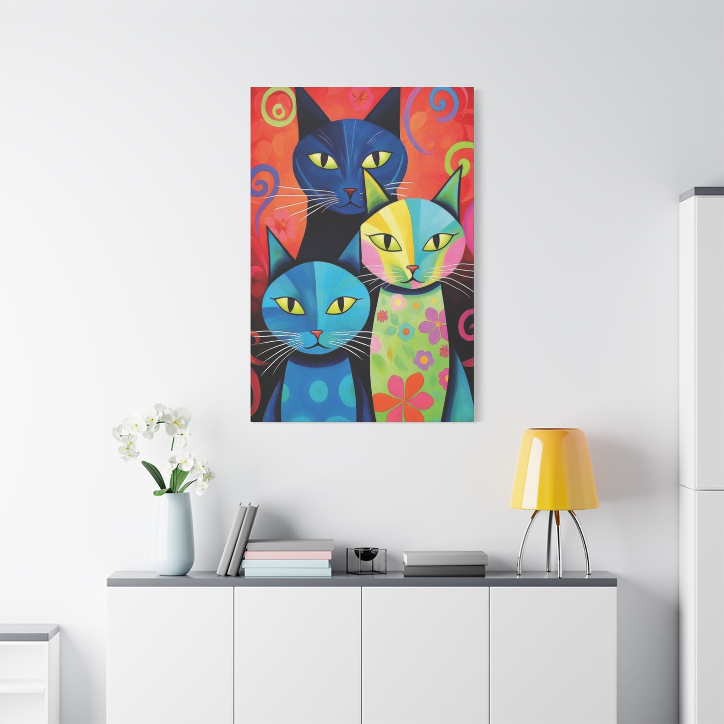 Cat Family Abstract Fresh Wall Art & Canvas Prints