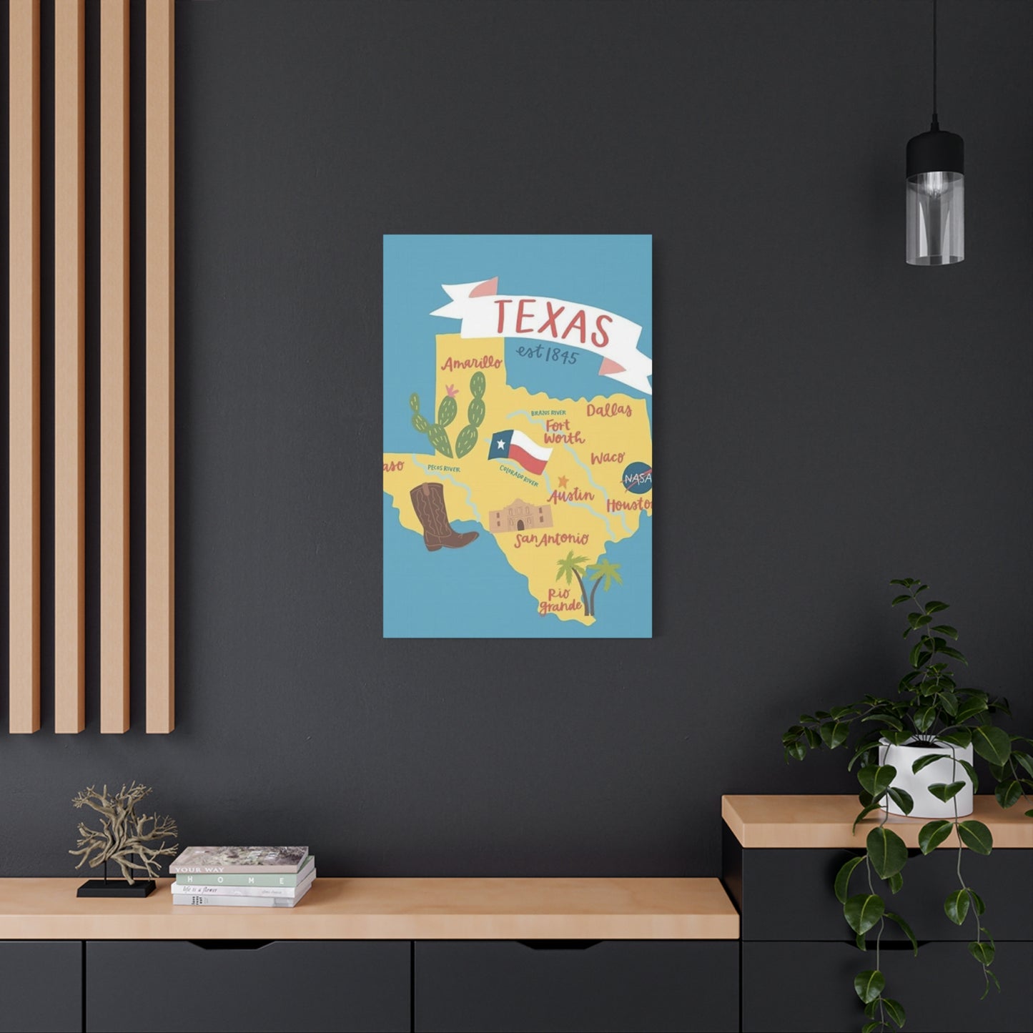 Texas Est. 1845 Poster Wall Art & Canvas Prints