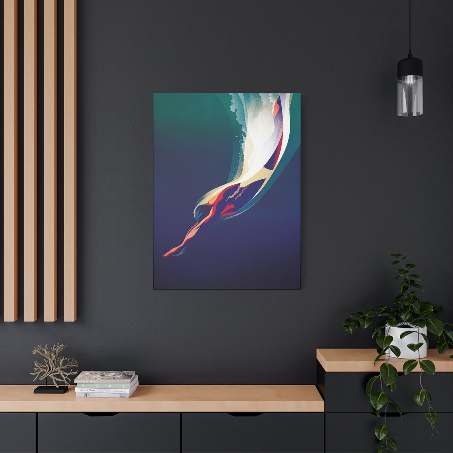 Wave Diving Poster Wall Art & Canvas Prints