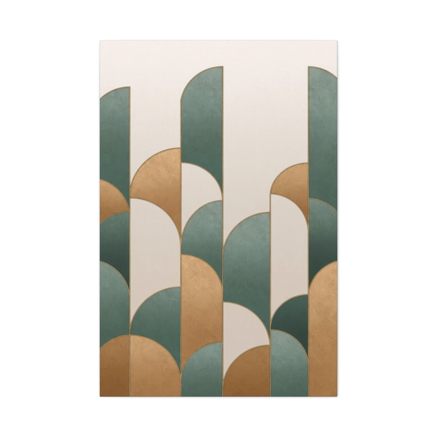 Abstract Teal Gold Opulence Wall Art & Canvas Prints