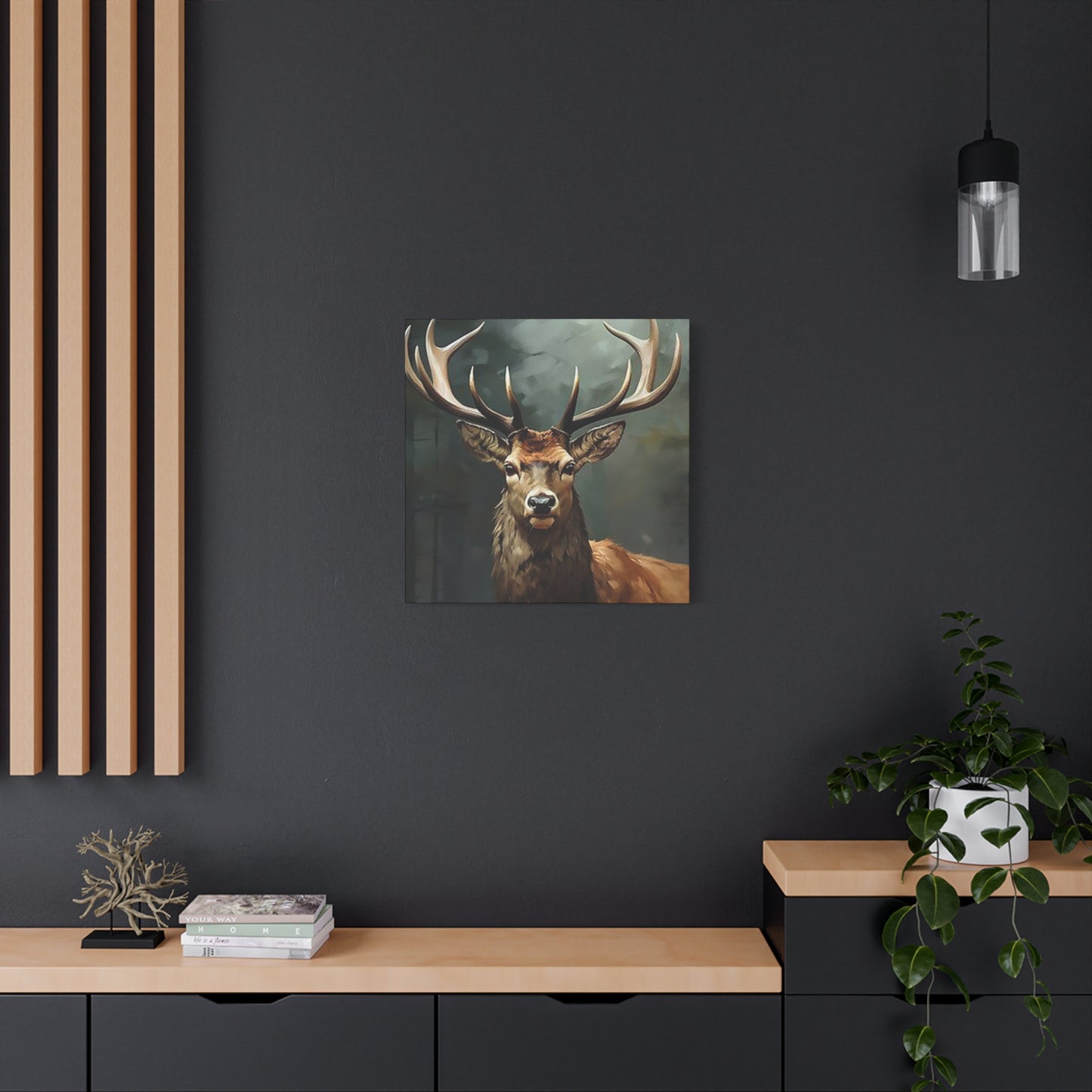 Reindeer Painting Wall Art & Canvas Prints