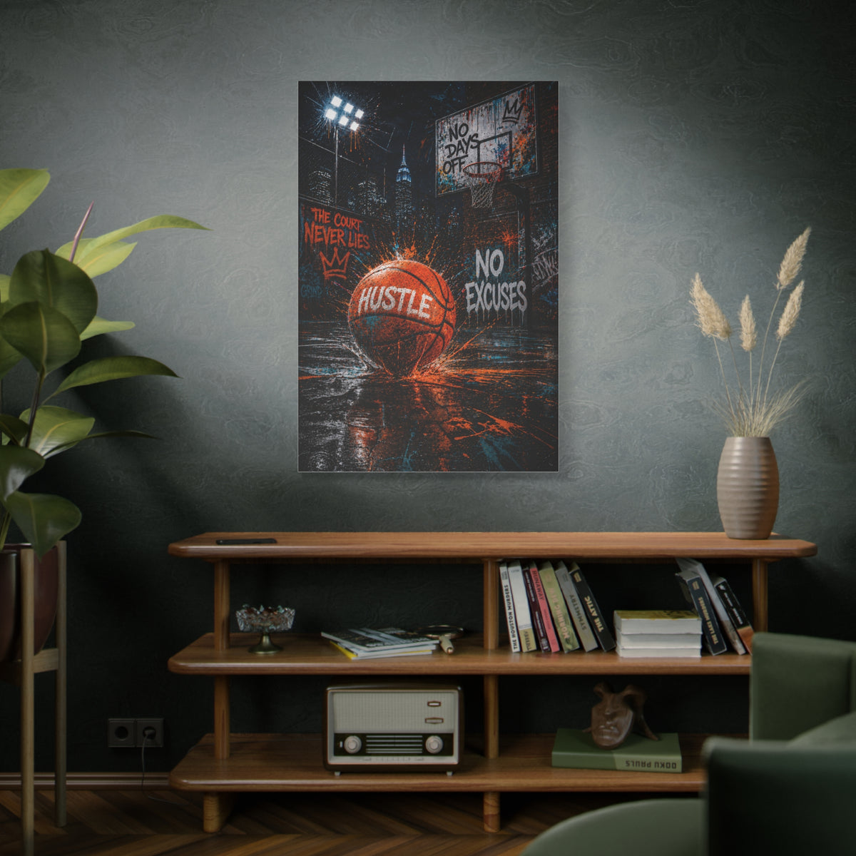 Street Basketball Hustle Graffiti Street Wall Art & Canvas Print