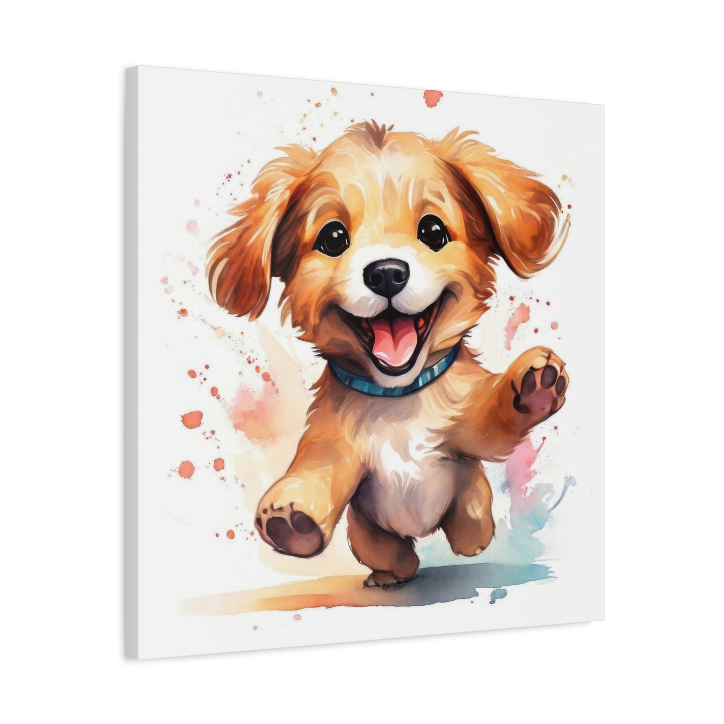 Happy Dancing Dog Puppy Wall Art & Canvas Prints
