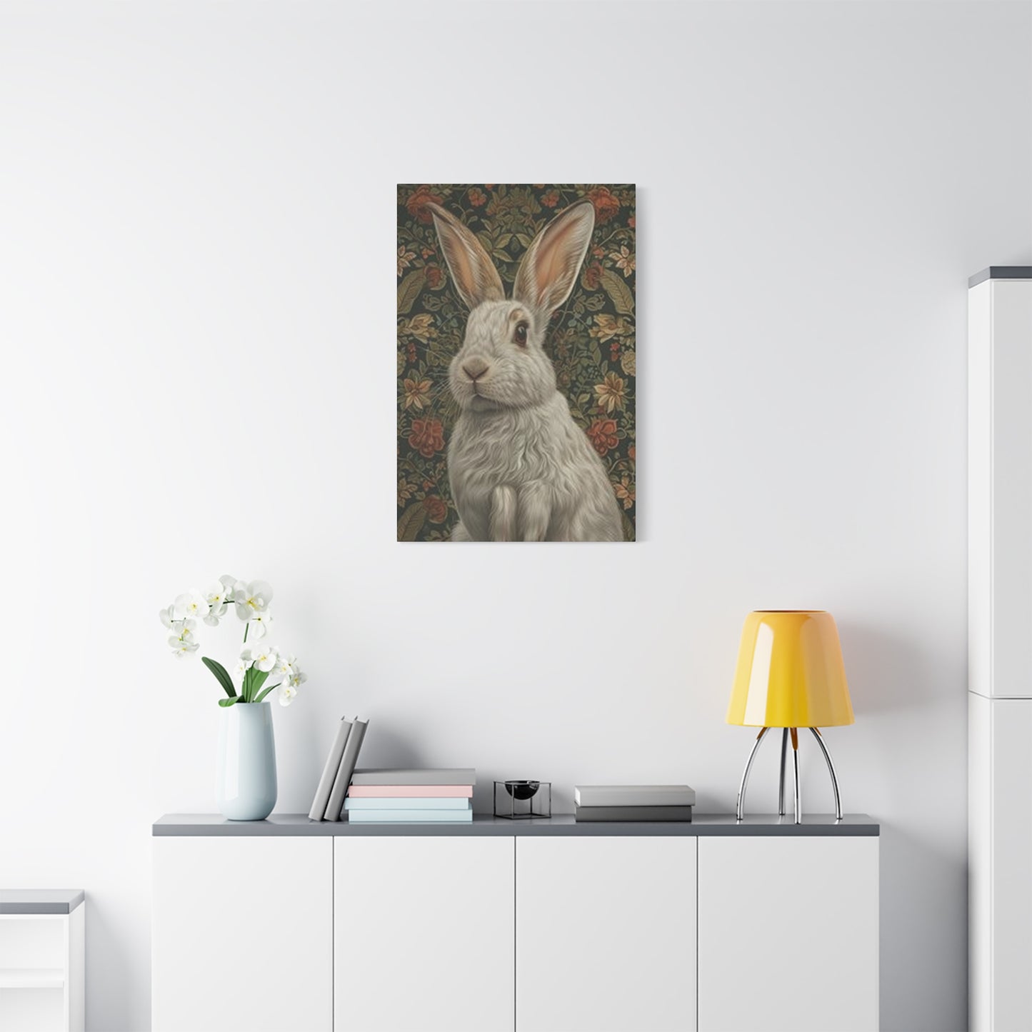 White Bunny Wall Art & Canvas Prints