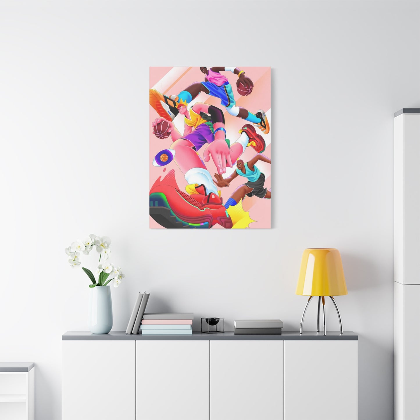 Basketball Illustration Poster Wall Art & Canvas Prints