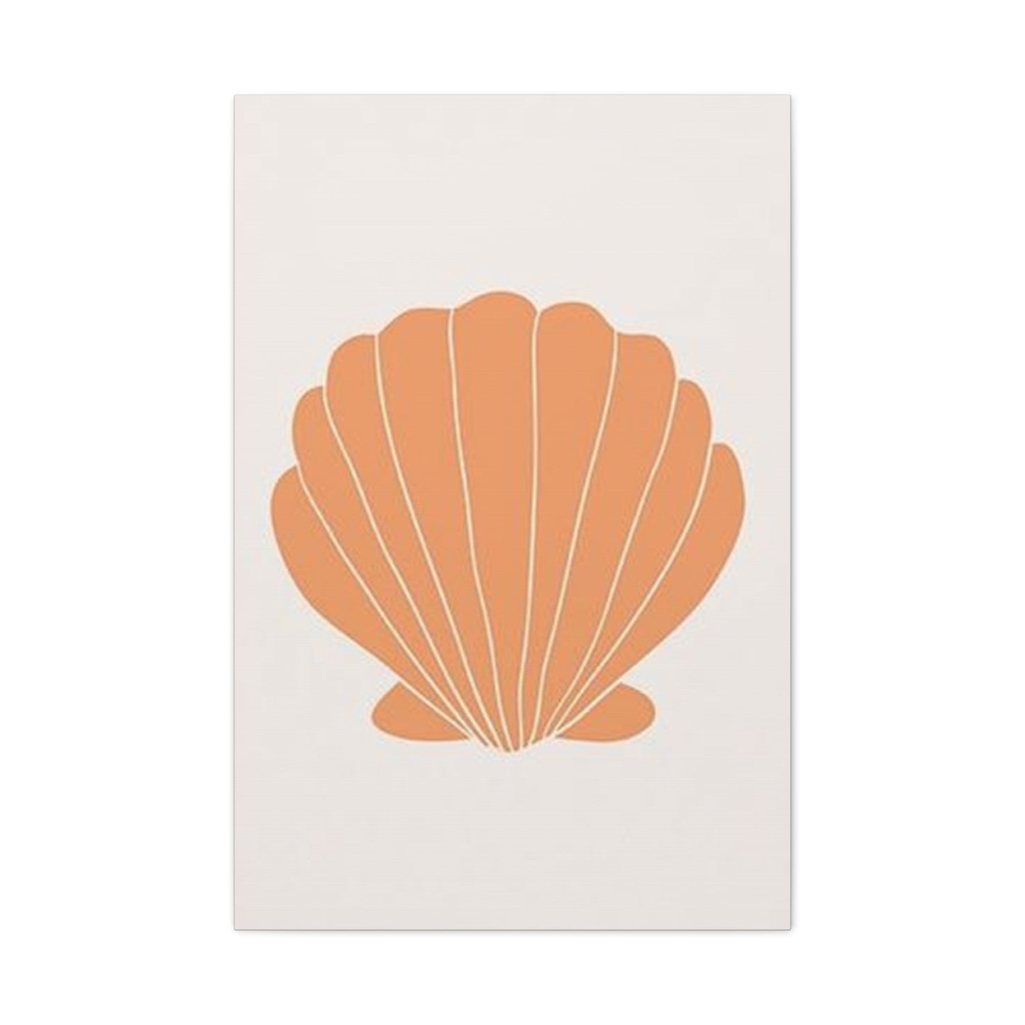 Beautiful Orange Shell Drawing Wall Art & Canvas Prints