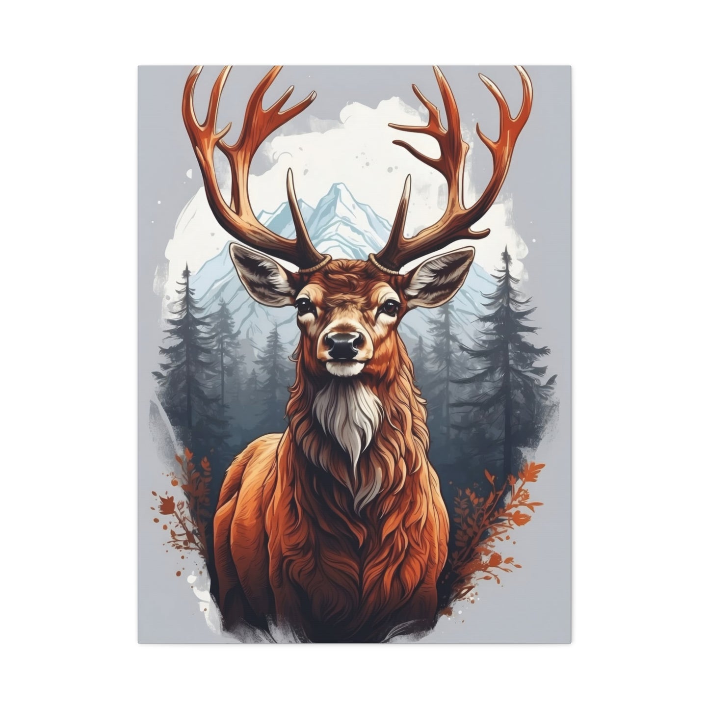 Deer With Large Antlers Wall Art & Canvas Prints