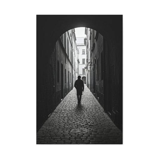 Solitary Alley Silhouette Wall Art & Canvas Prints