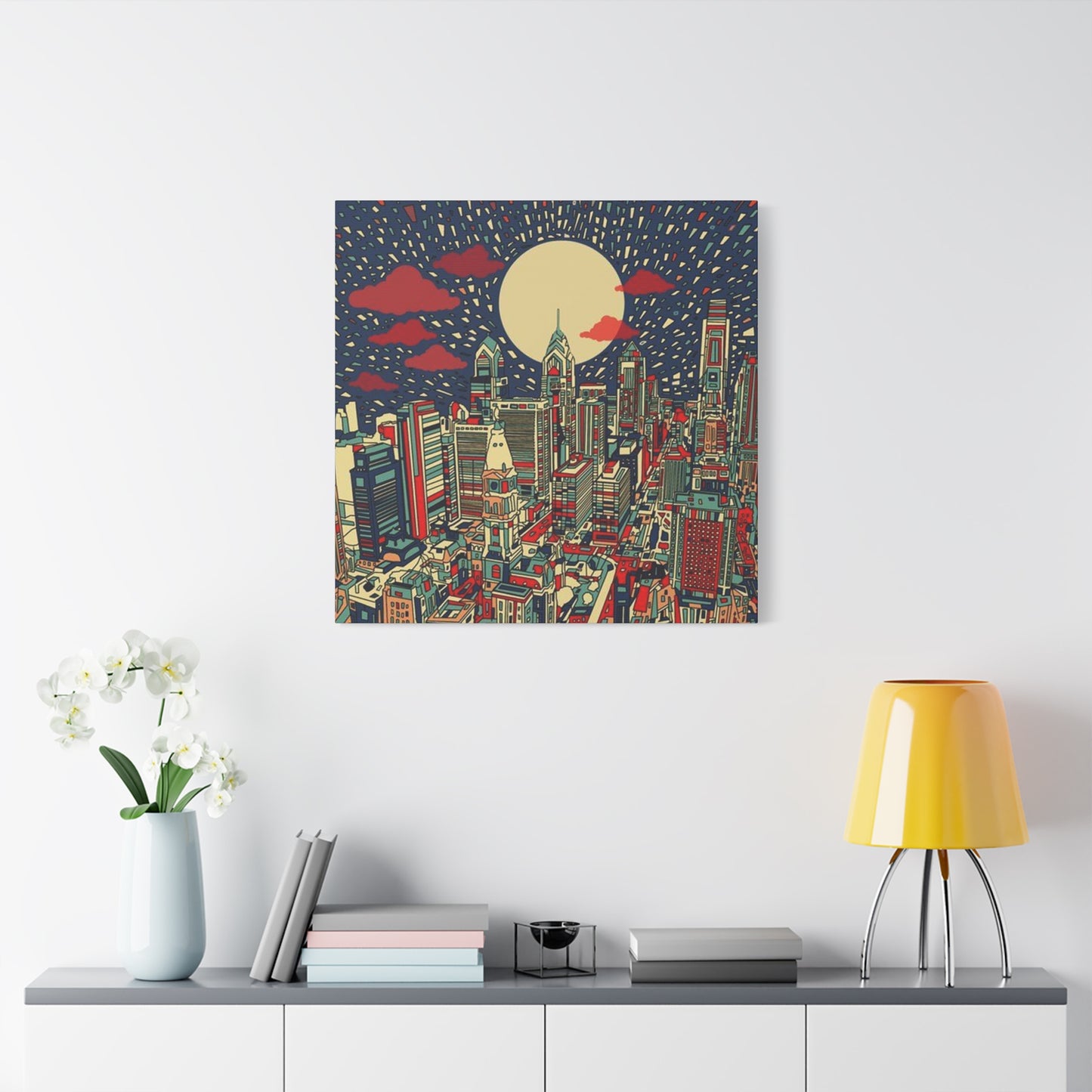 City Skyline Philadelphia Poster Wall Art & Canvas Prints