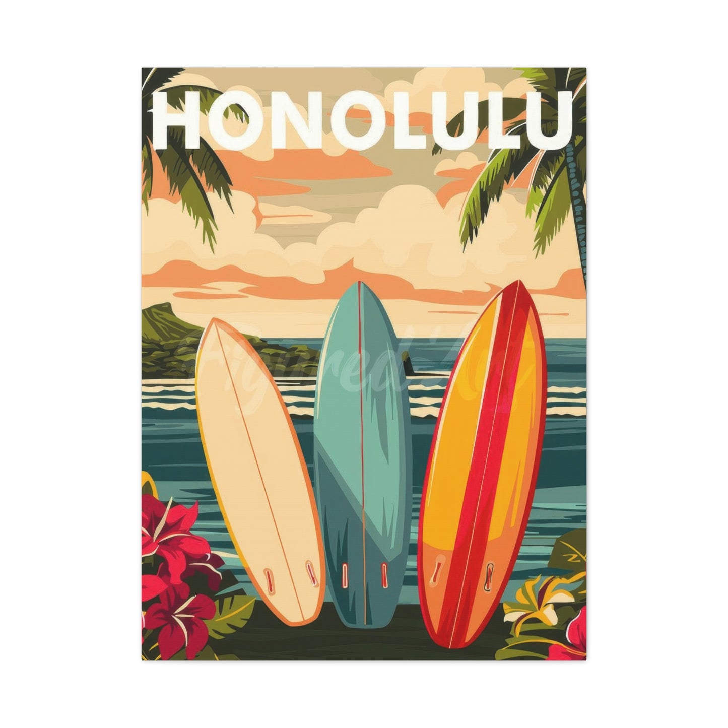 Honolulu Hawaii Wall Art & Canvas Prints