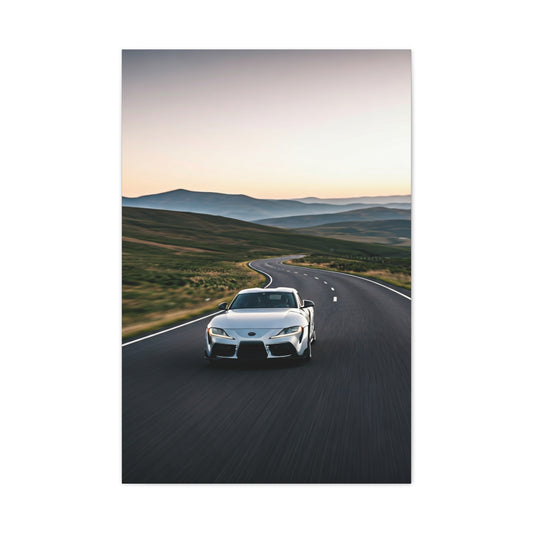Toyota GR Supra Sunrise Scenic Road Wall Art & Canvas Prints
