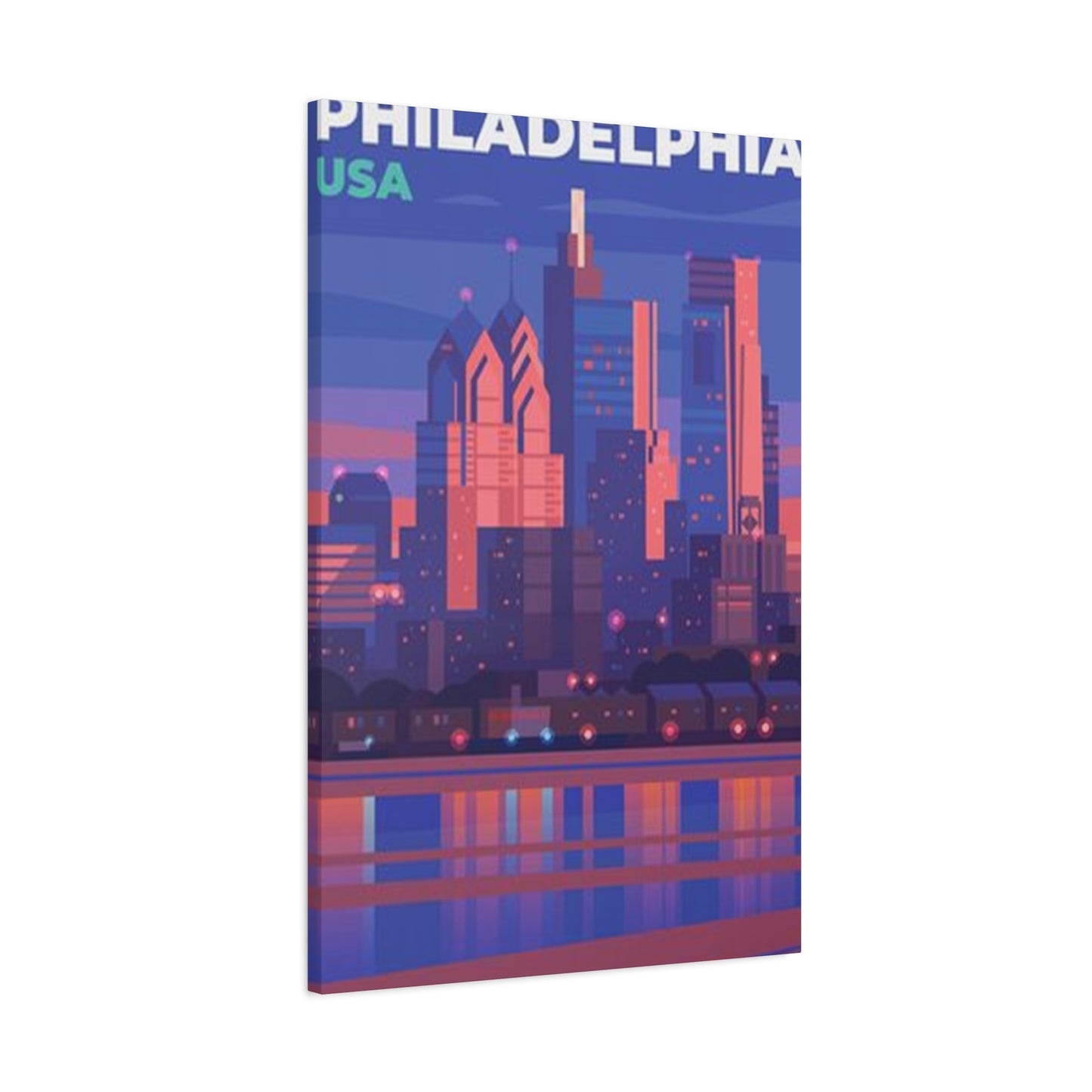 Cityscape In Evening Philadelphia Wall Art & Canvas Prints