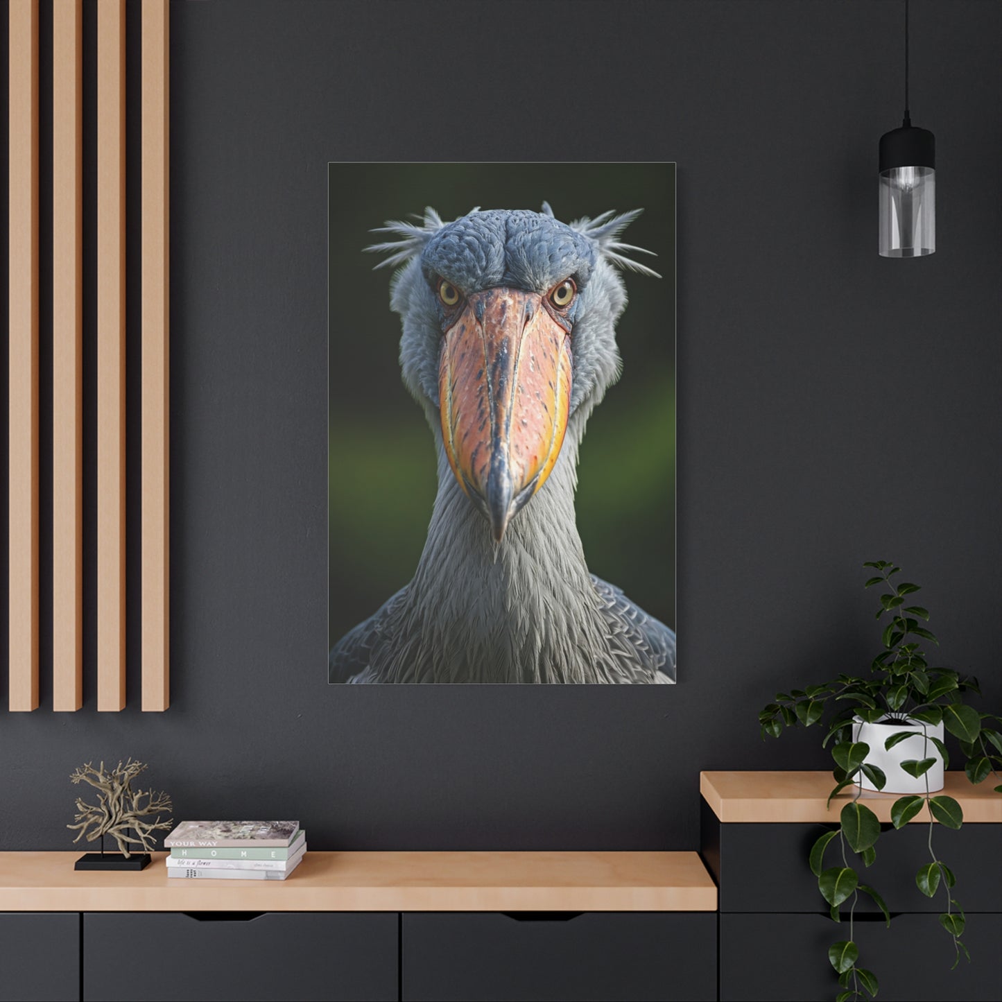 Majestic Shoebill Stork Close-Up Wall Art & Canvas Prints