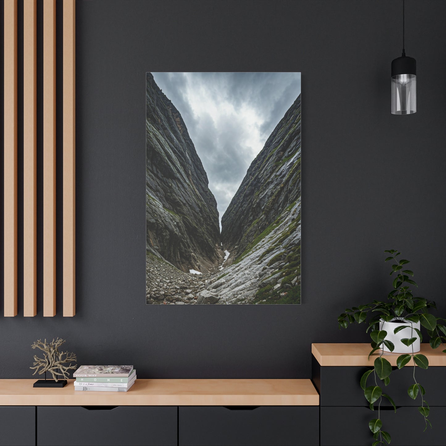Between the Mountains Wall Art & Canvas Prints