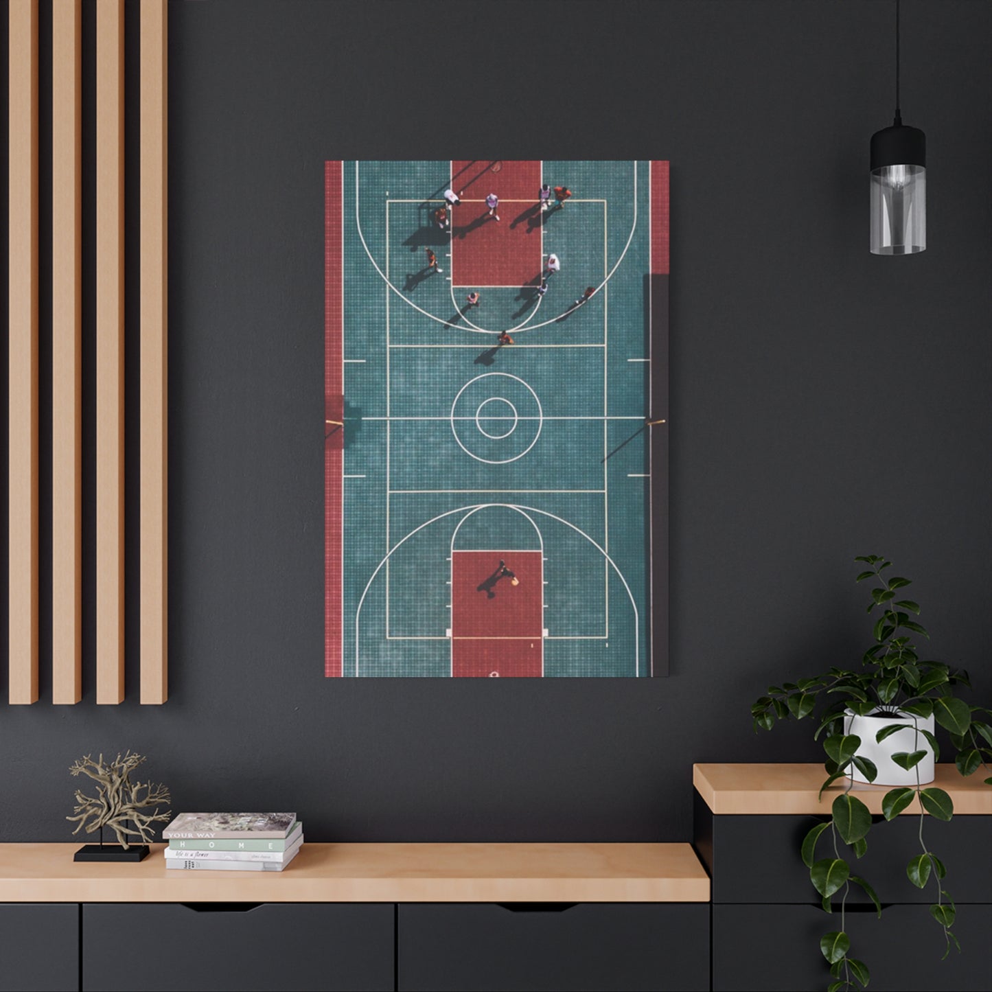 Basketball Court Top View Wall Art & Canvas Prints