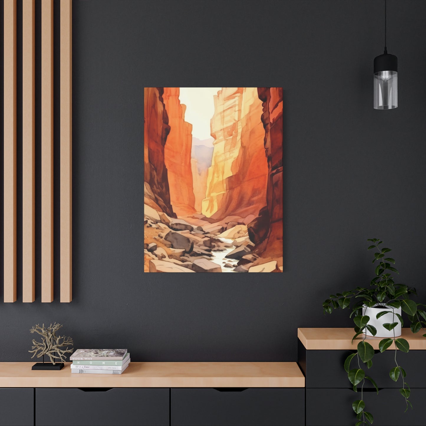 Desert Canyon Watercolor Earth Tones Wall Art & Canvas Prints