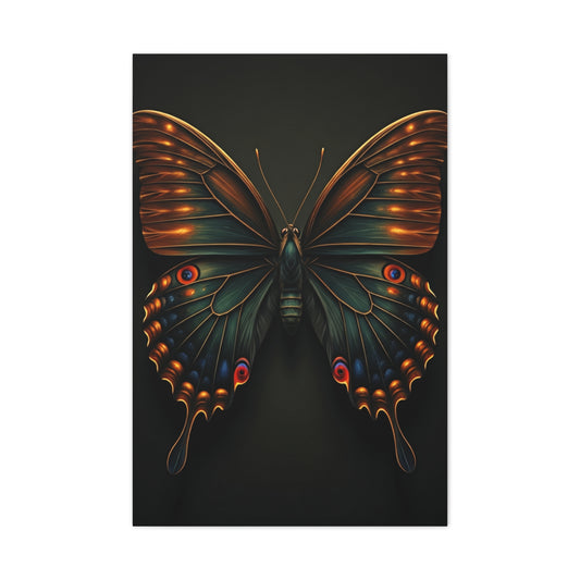 Peacock Pattern Butterfly Portrait Wall Art & Canvas Prints
