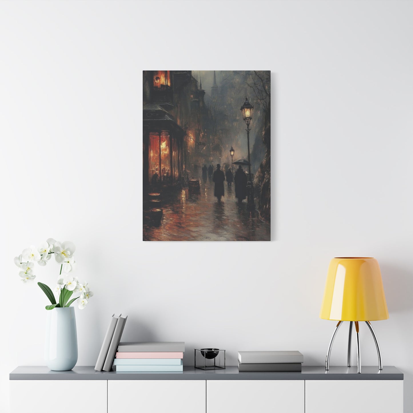 Warm Lit Street Dark Wall Art & Canvas Prints