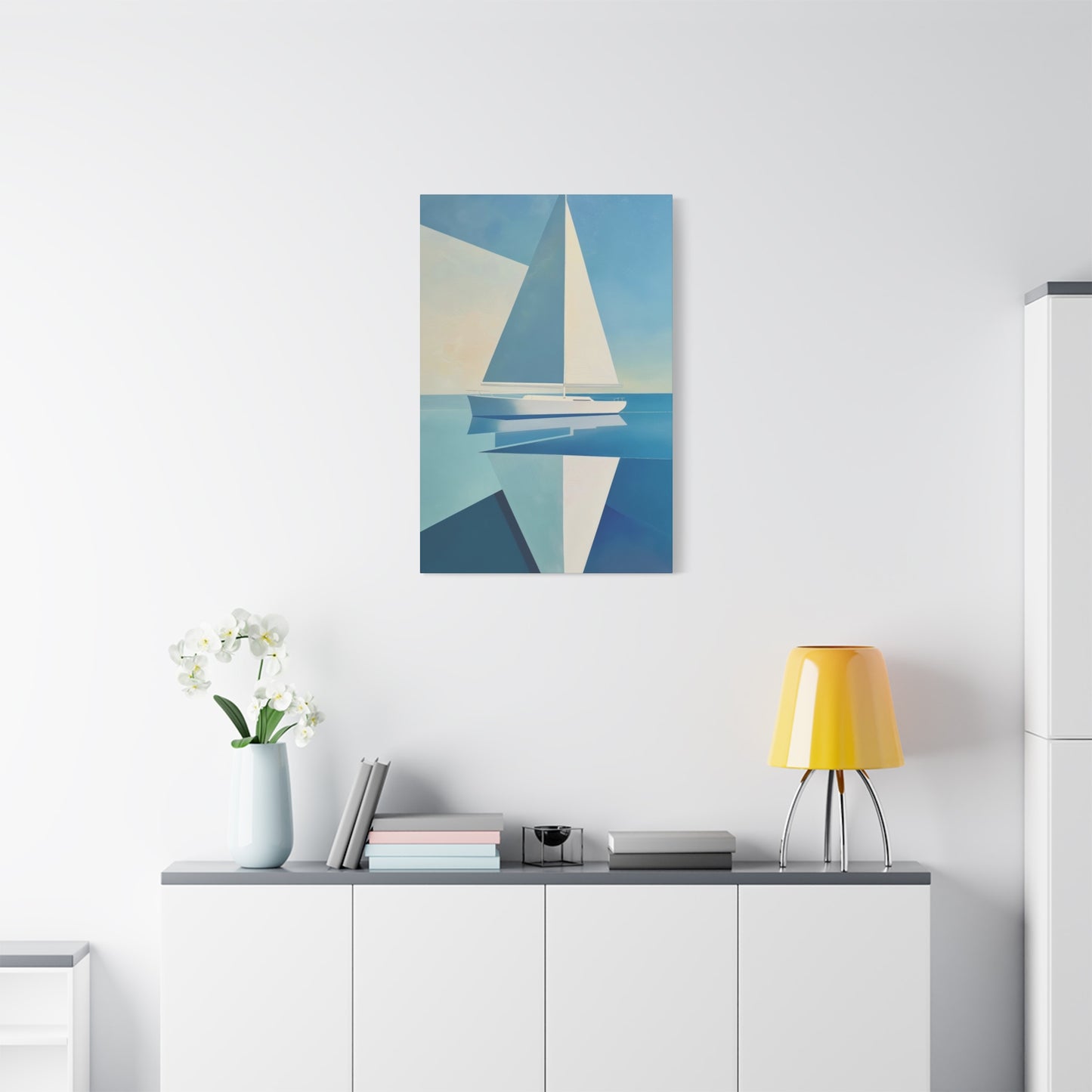 White Sailboat Wall Art & Canvas Prints