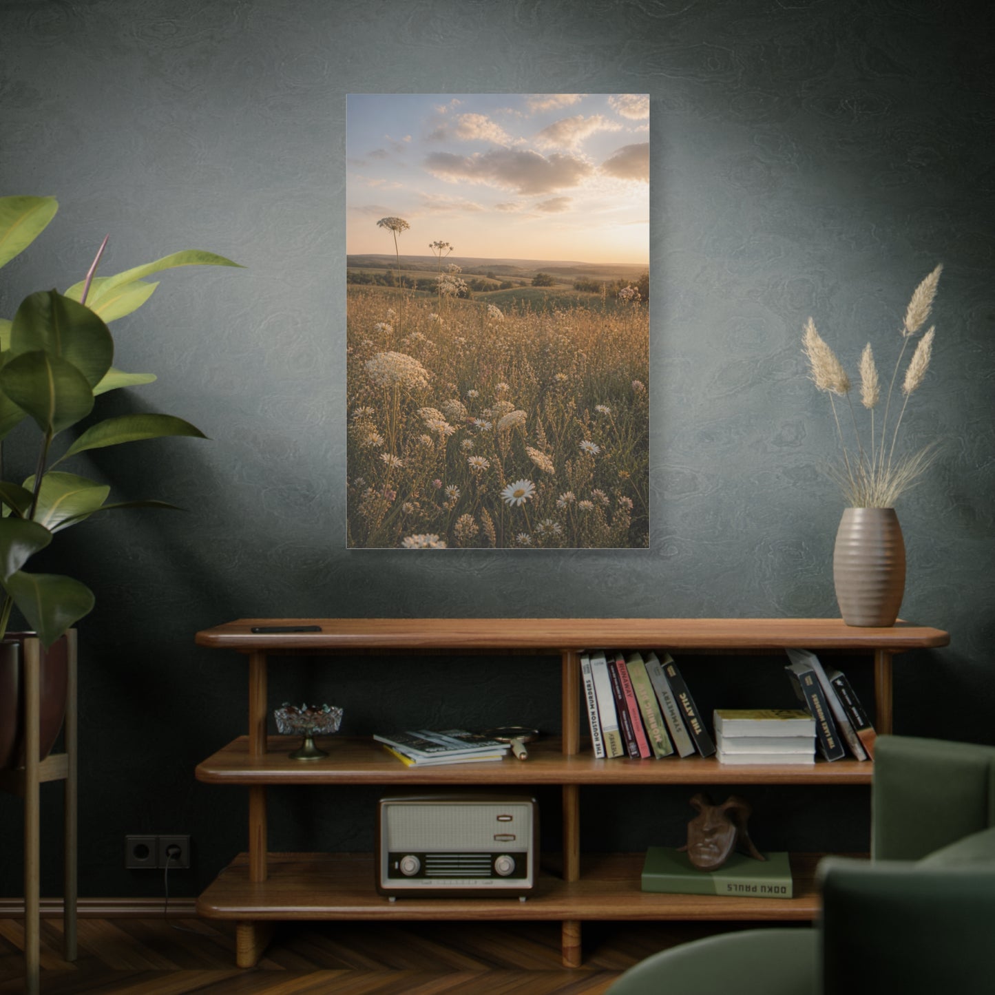 Golden Wildflower Meadow Wall Art & Canvas Print
