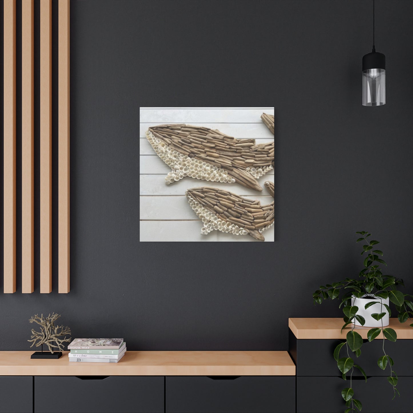 Driftwood Whales Wall Art & Canvas Prints