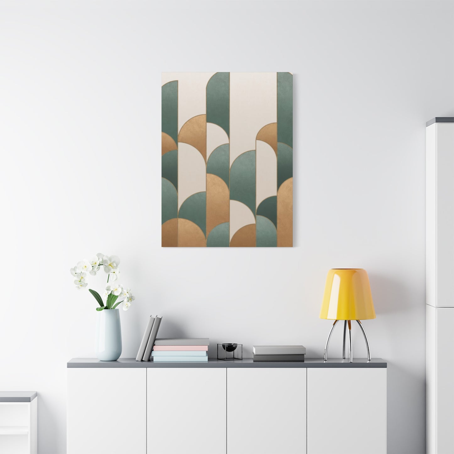 Abstract Teal Gold Opulence Wall Art & Canvas Prints