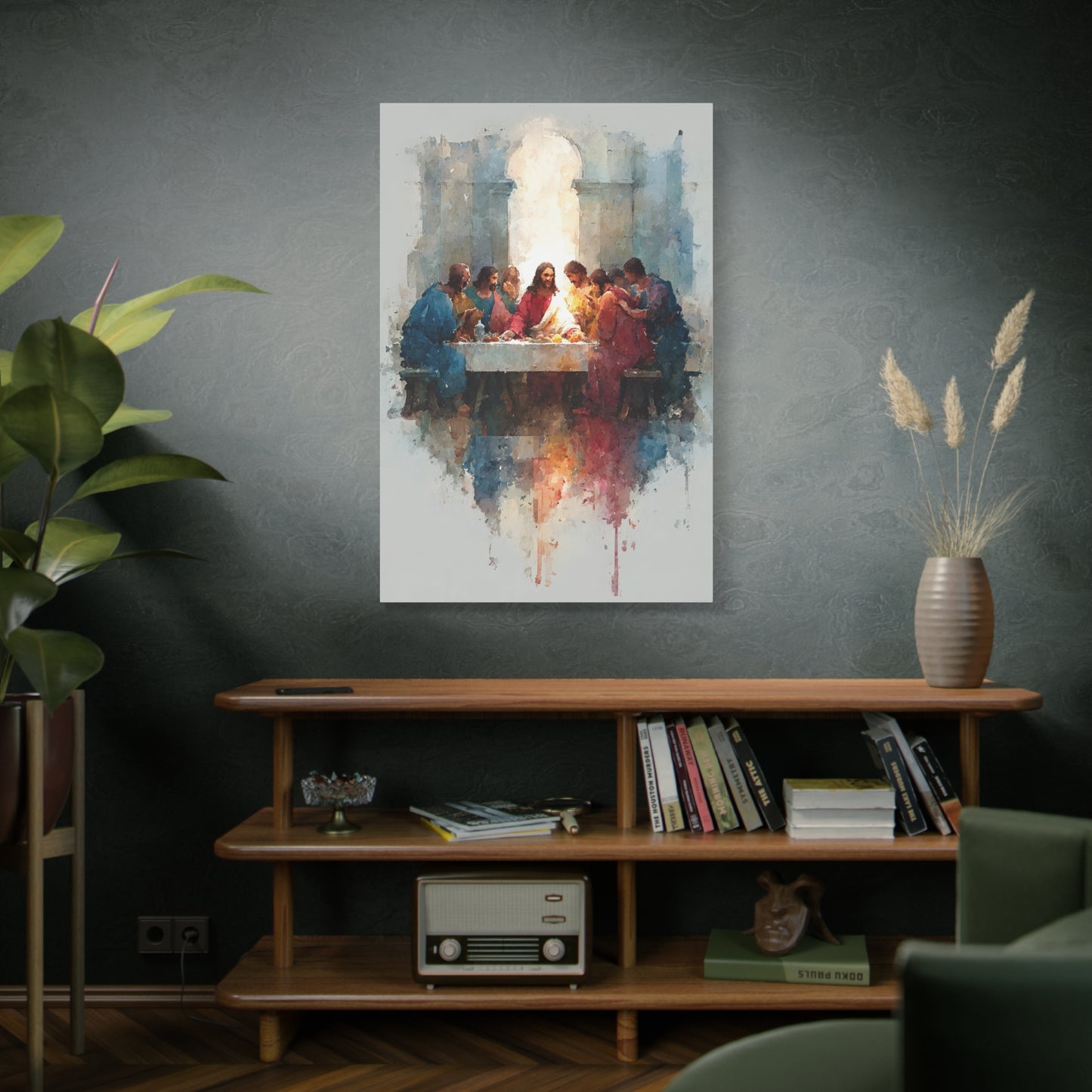 The Last Supper Watercolor Reflection Wall Art & Canvas Print