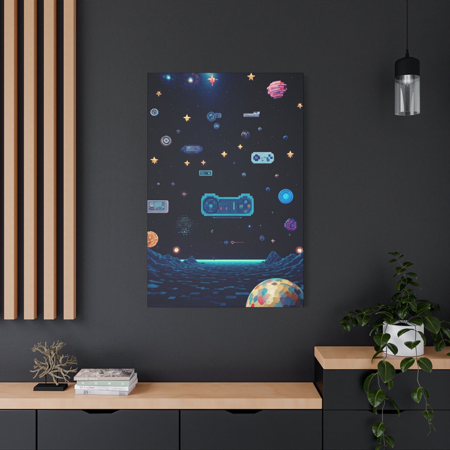 Pixel Space Arcade Wall Art & Canvas Prints