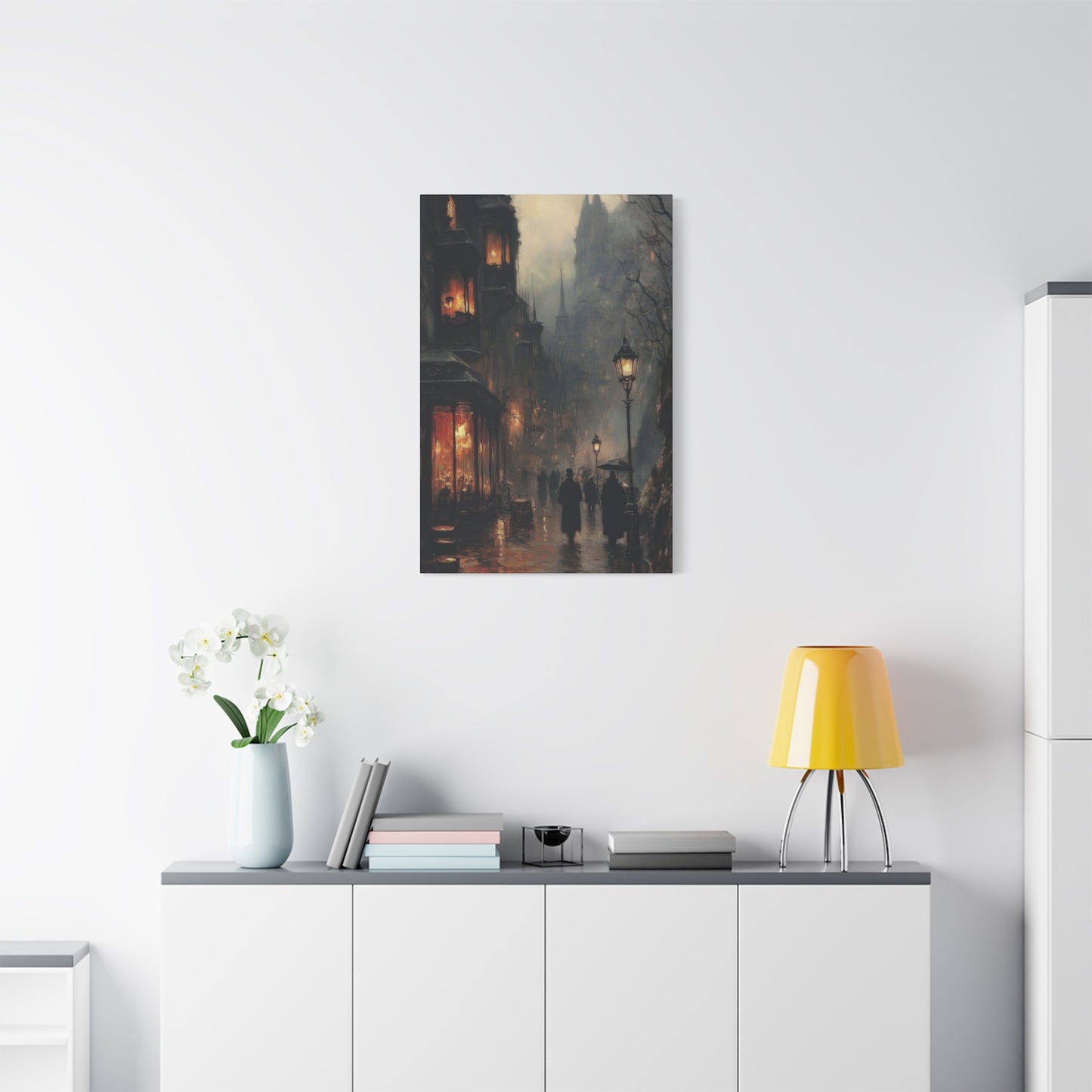 Warm Lit Street Dark Wall Art & Canvas Prints