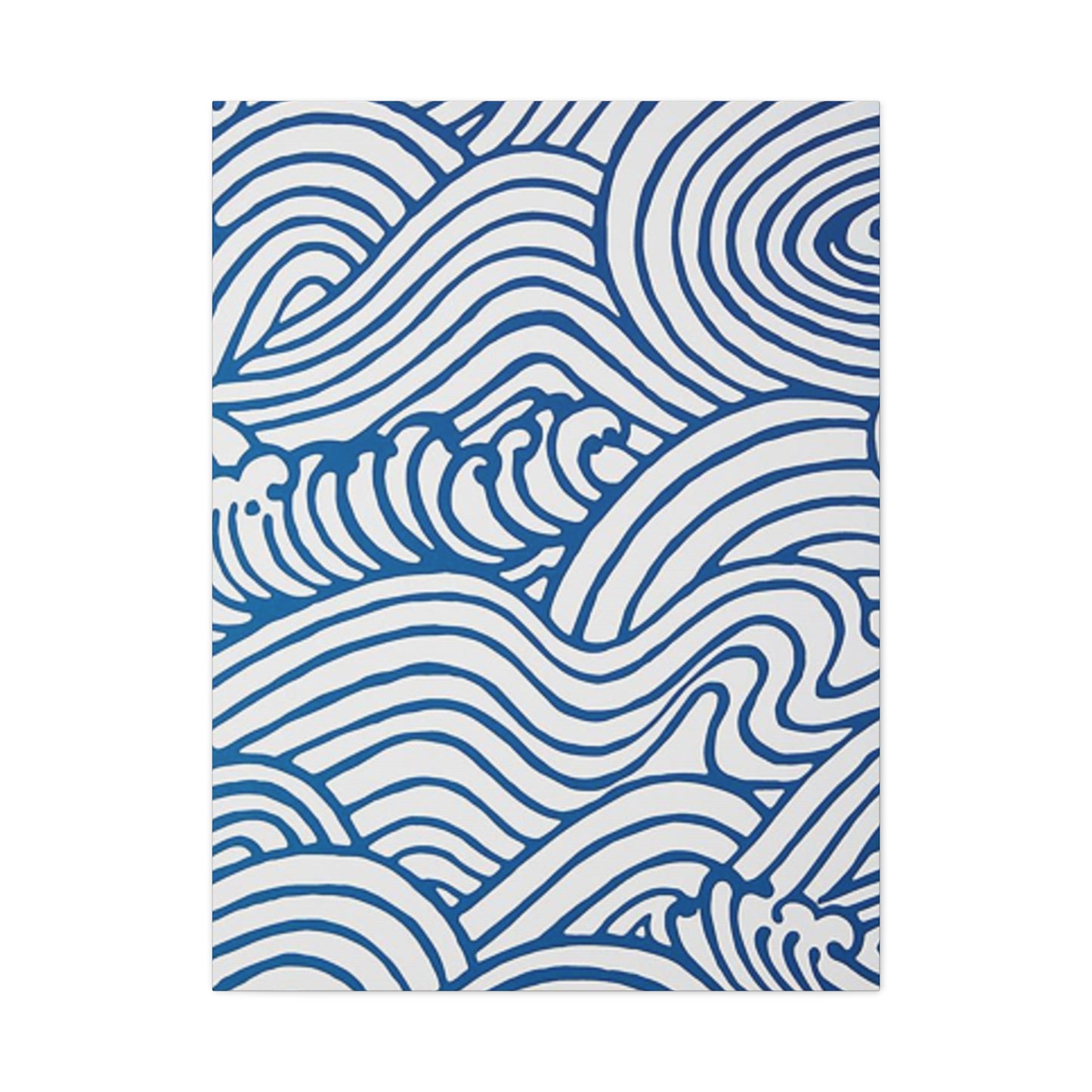 Blue Waves Drawing Wall Art & Canvas Prints
