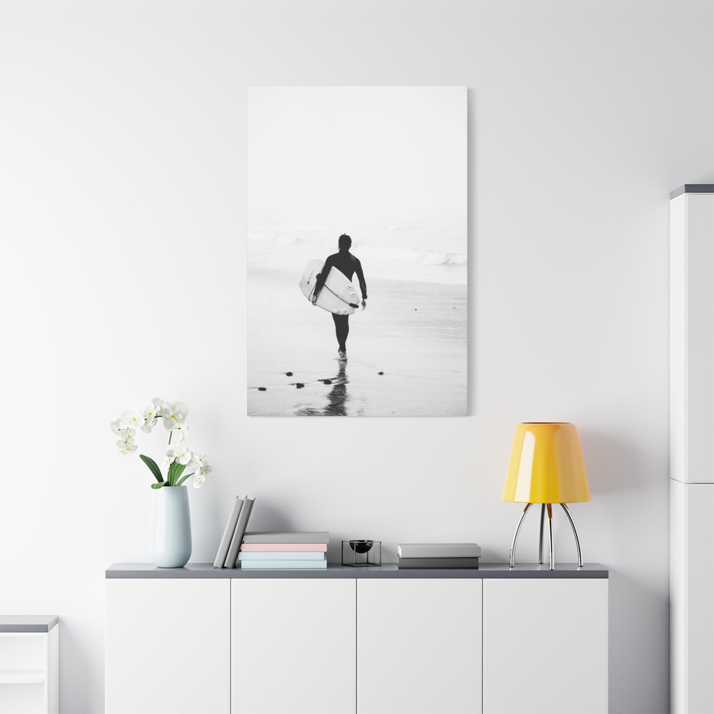 Black & White Surfing Photo Wall Art & Canvas Prints