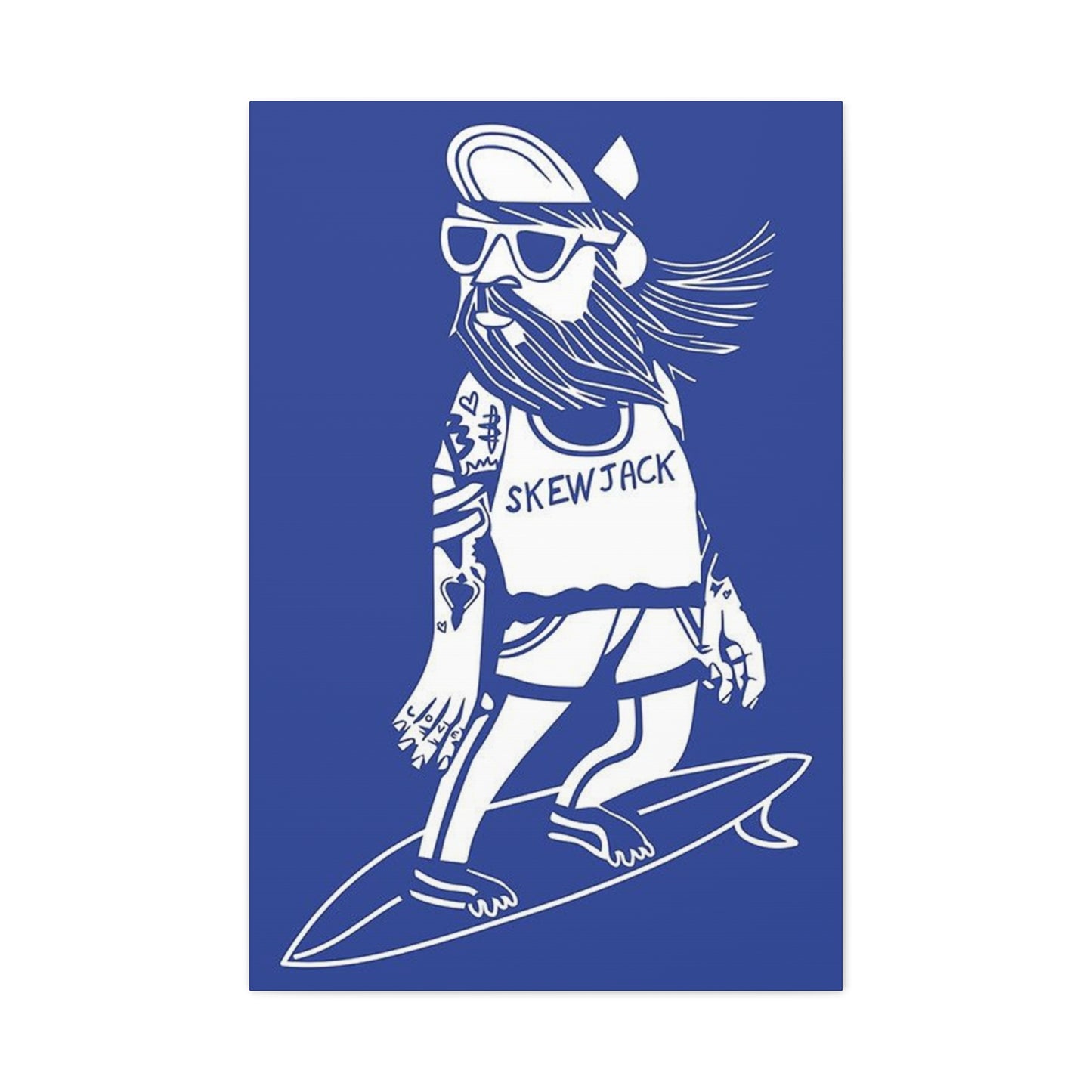Cartoon Surfing Graffiti Poster Wall Art & Canvas Prints