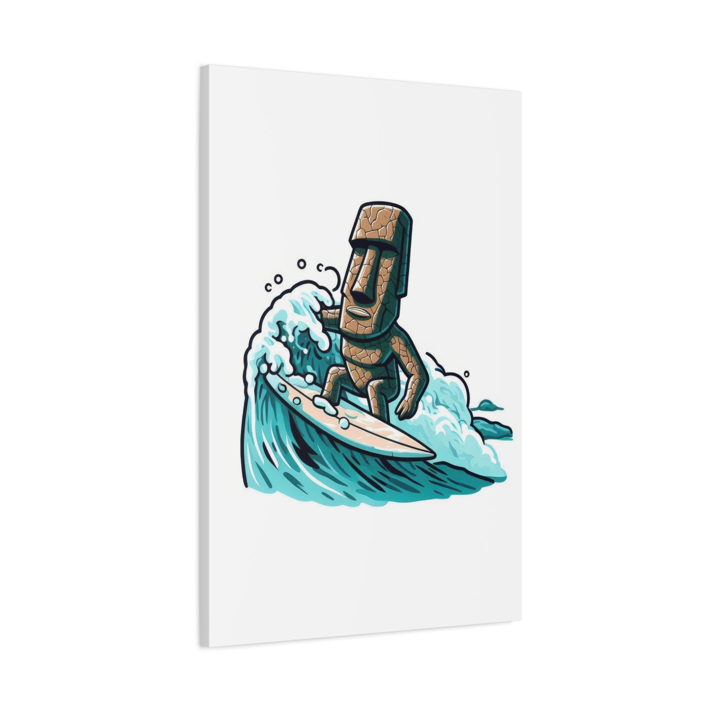 Hawaii Moai Surfing Wall Art & Canvas Prints