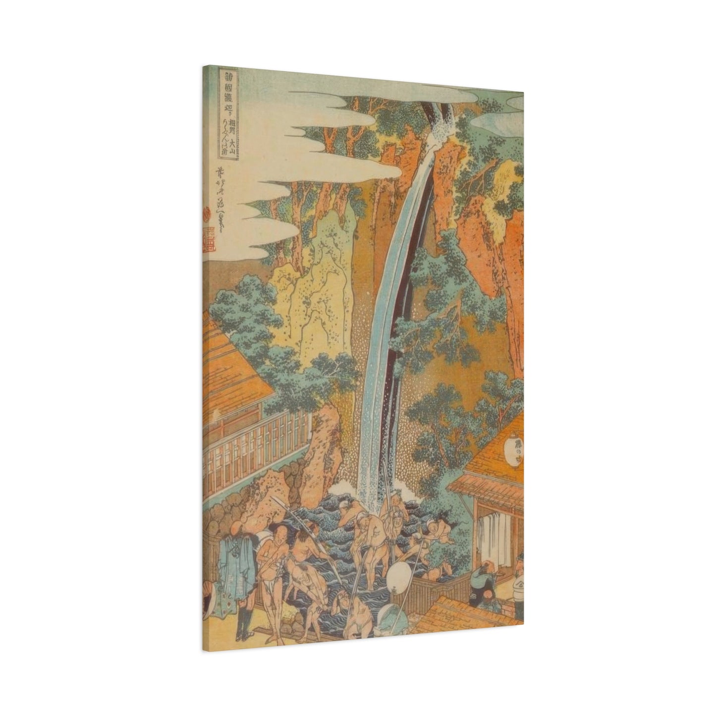 Katsushika Hokusai Roben Waterfall At Oyama An Sagami Province Wall Art & Canvas Prints