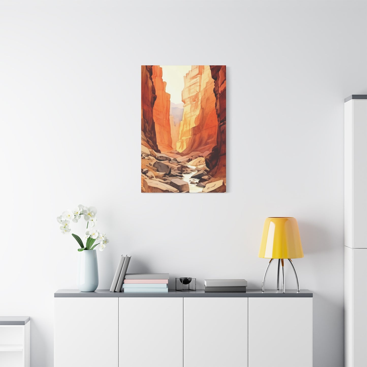 Desert Canyon Watercolor Earth Tones Wall Art & Canvas Prints
