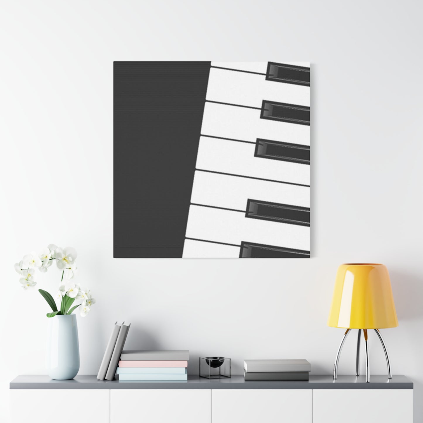 Black & White Piano keys Wall Art & Canvas Prints
