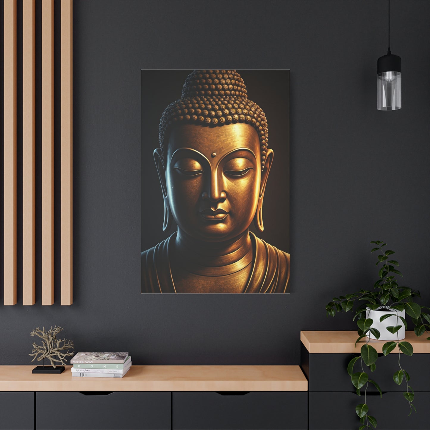Shadow Glow Buddha Meditation Portrait Wall Art & Canvas Prints
