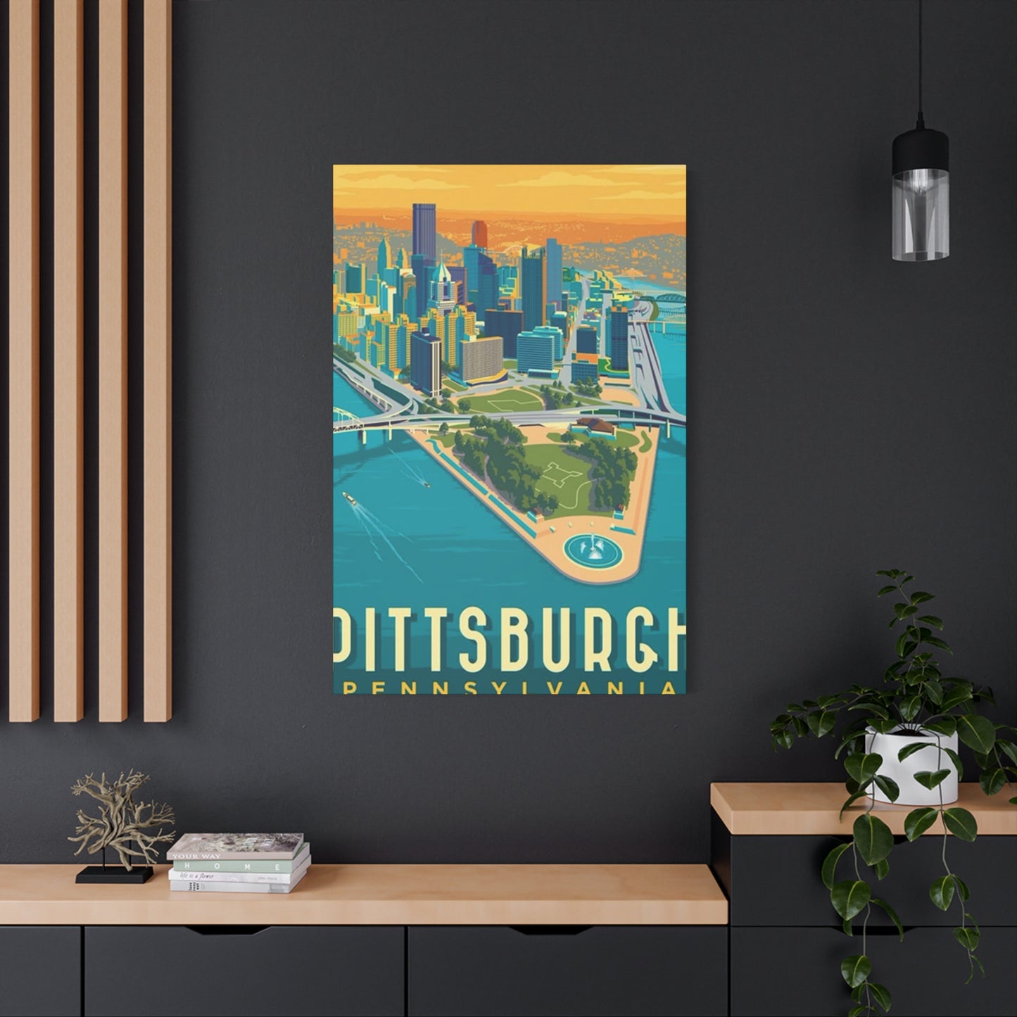 Pittsburgh Graffiti Steel Bridges Poster Wall Art & Canvas Prints