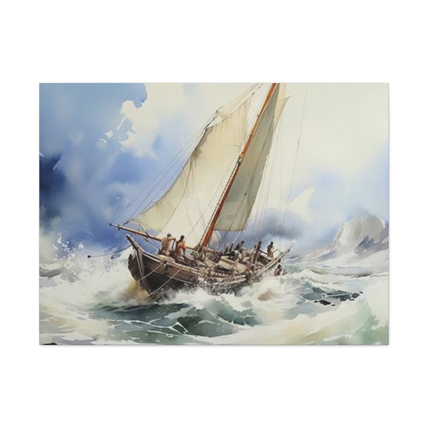 Ships In Ocean Painting Wall Art & Canvas Prints