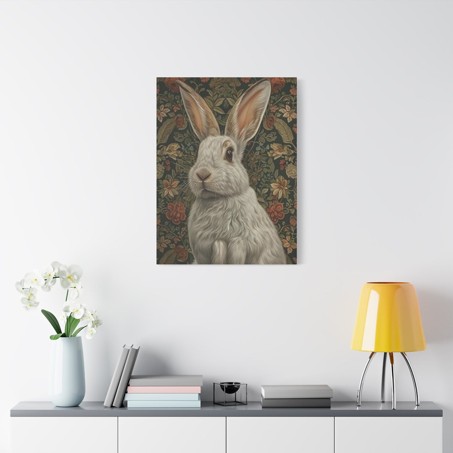 White Bunny Wall Art & Canvas Prints